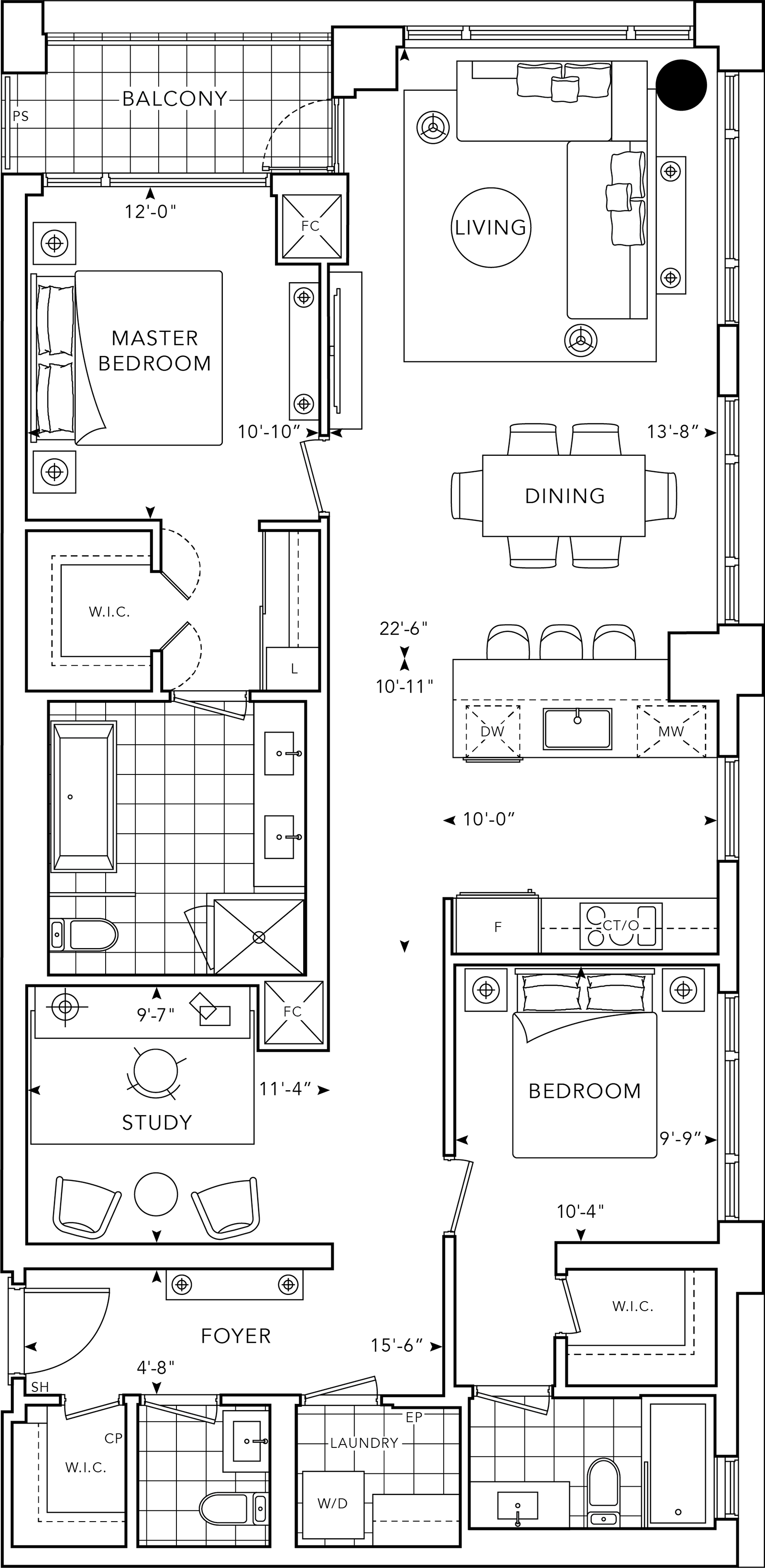 The Well Signature Series Suite 403 Floorplan