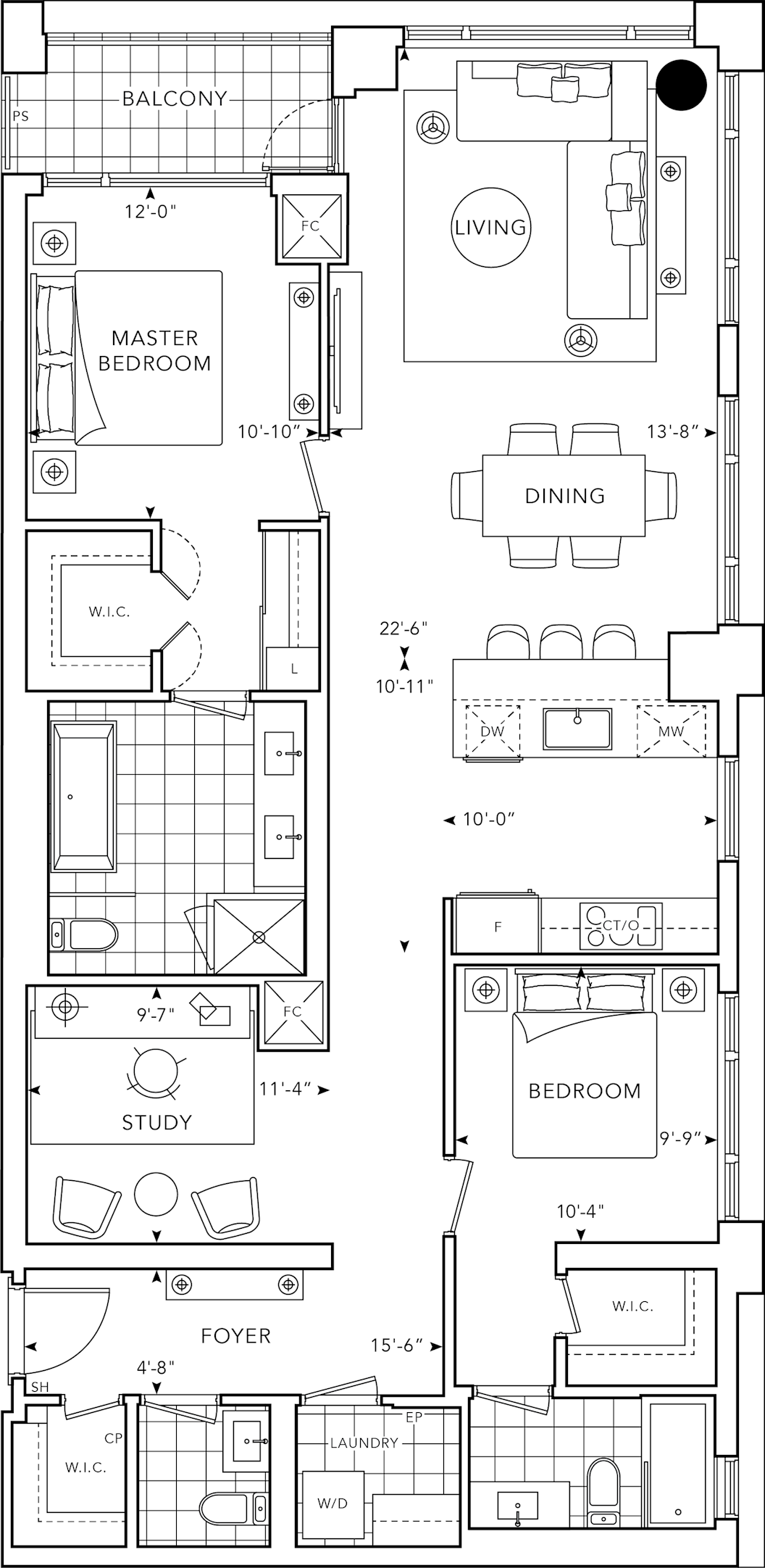The Well Signature Series Suite 403 Floorplan