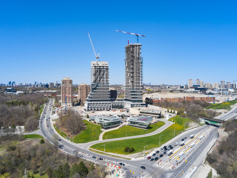 Auberge On The Park Aerial View of Construction