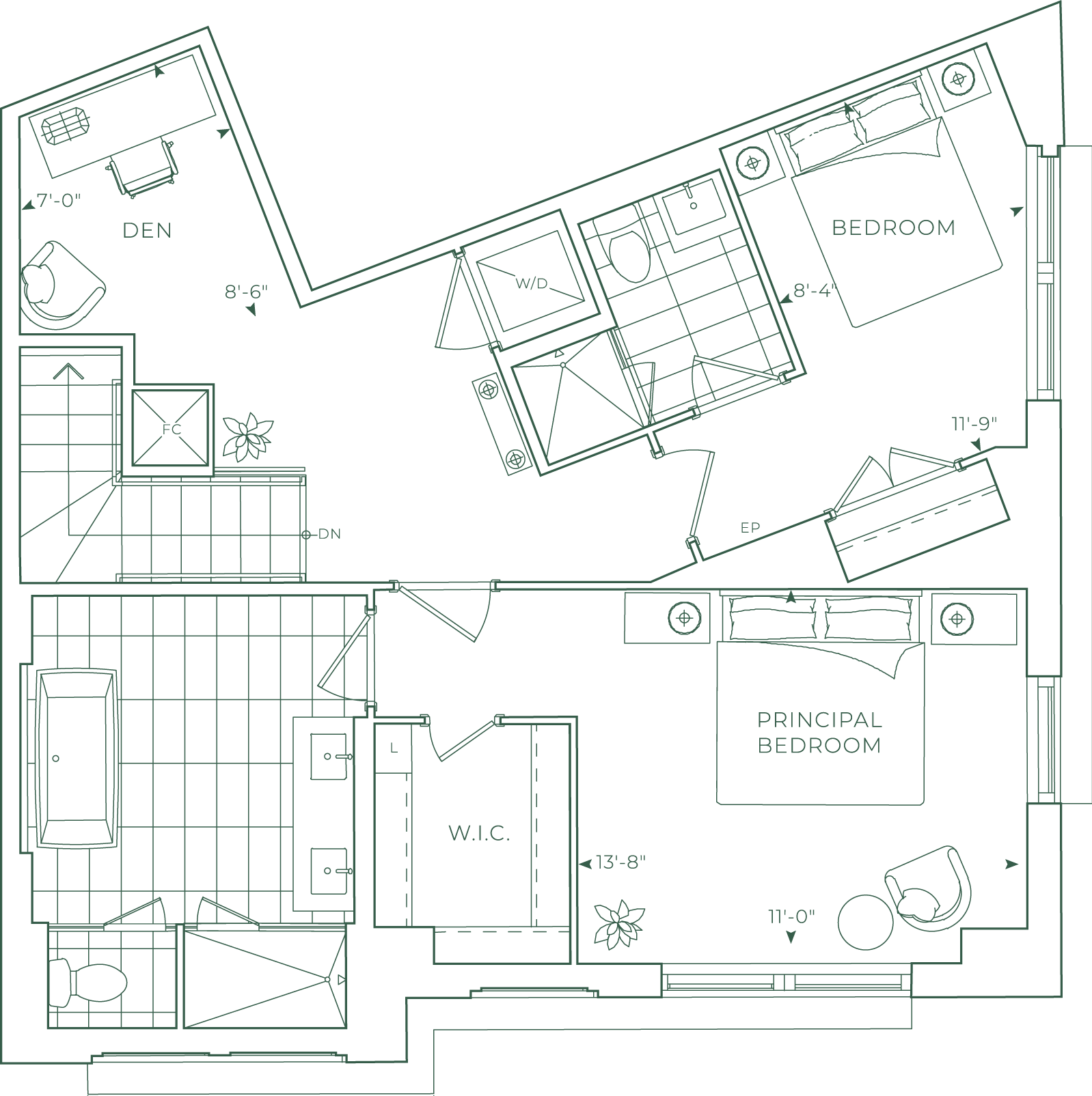 Edenbridge Suite 123 Upper Level Floorplan