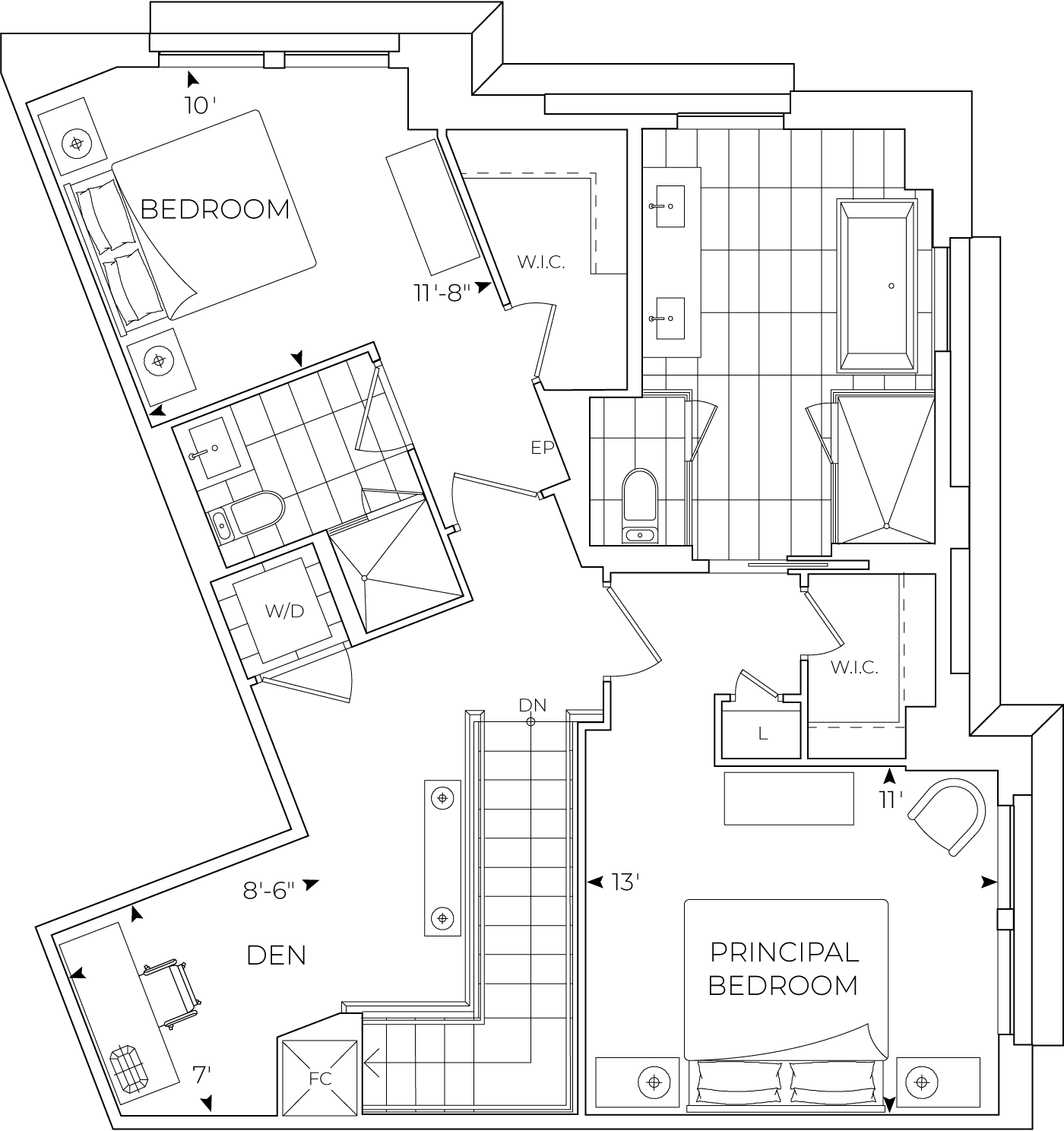 Edenbridge Suite 123 Upper Level Floorplan