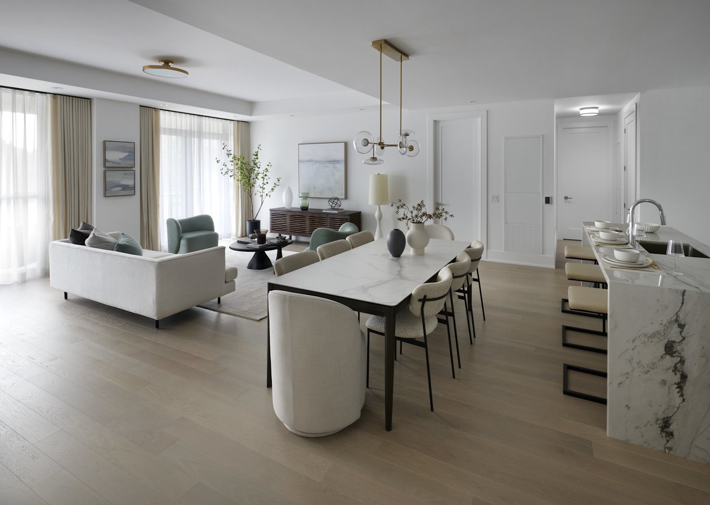Royal Bayview Suite 202 Living and Dining Room