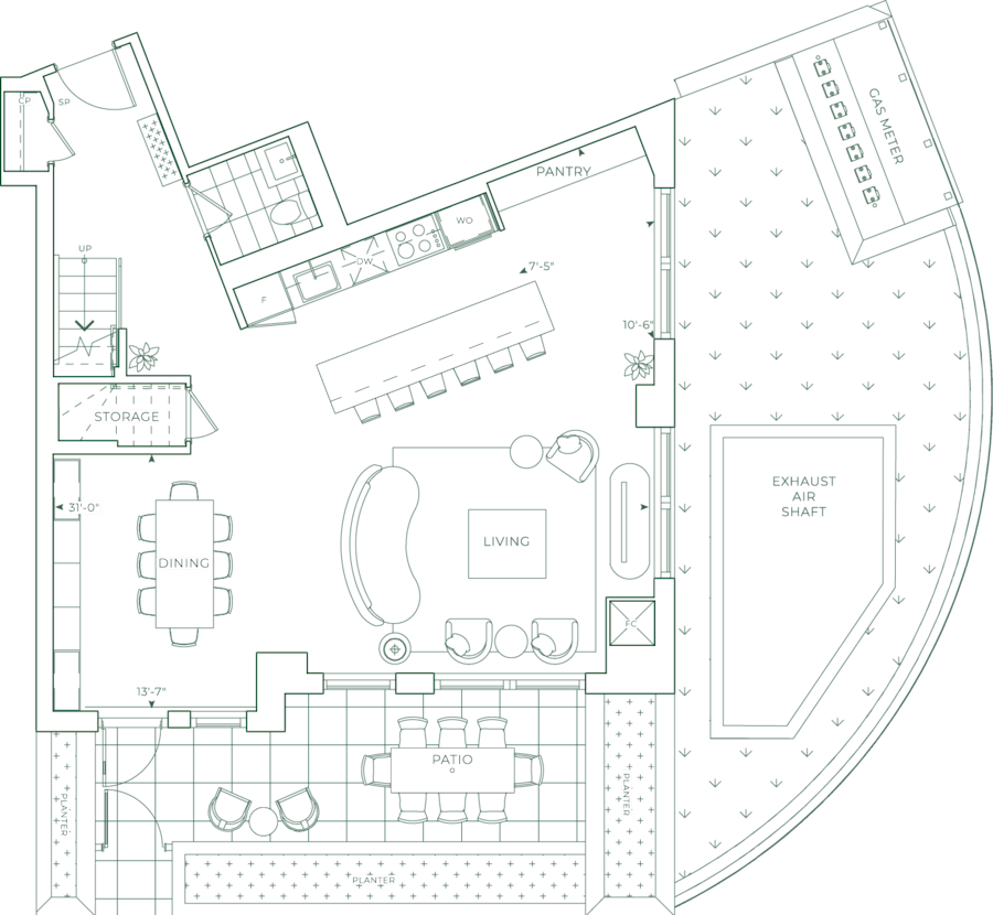 Edenbridge Suite 123 Lower Level Floorplan