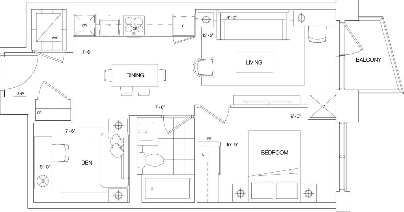 Westerly 2 Suite 1808 Floorplan