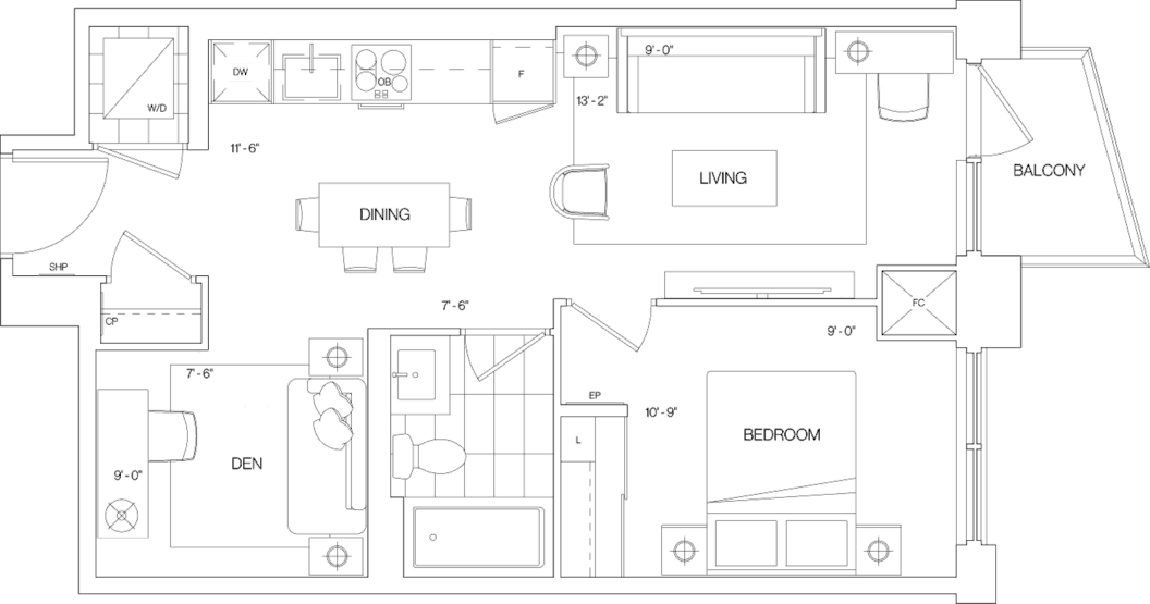 Westerly 2 Suite 1808 Floorplan