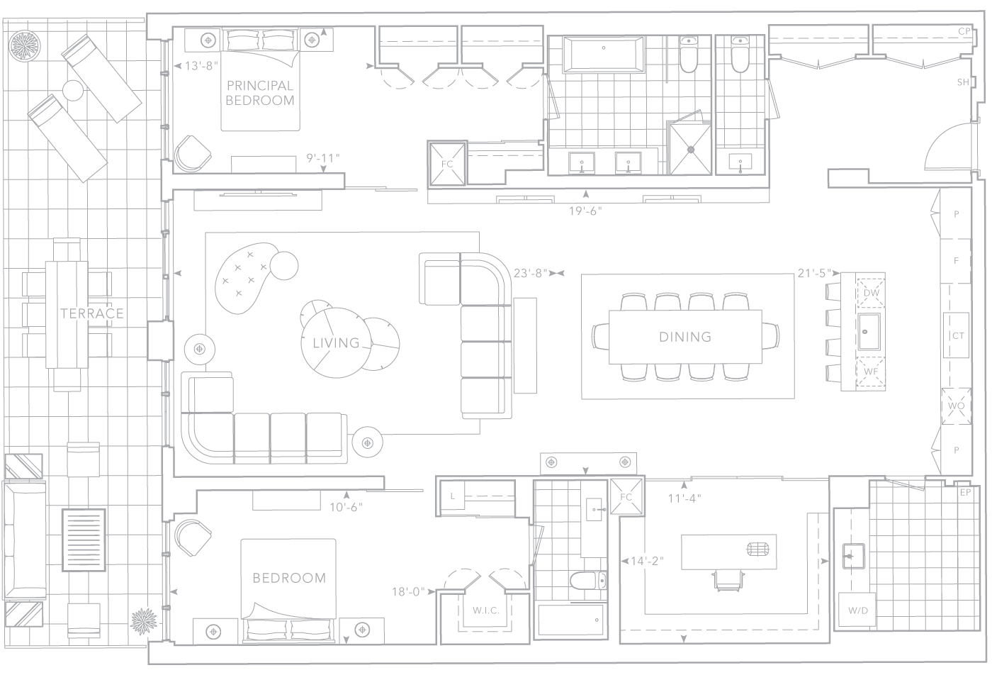 The Well Signature Suite 306 Floorplan