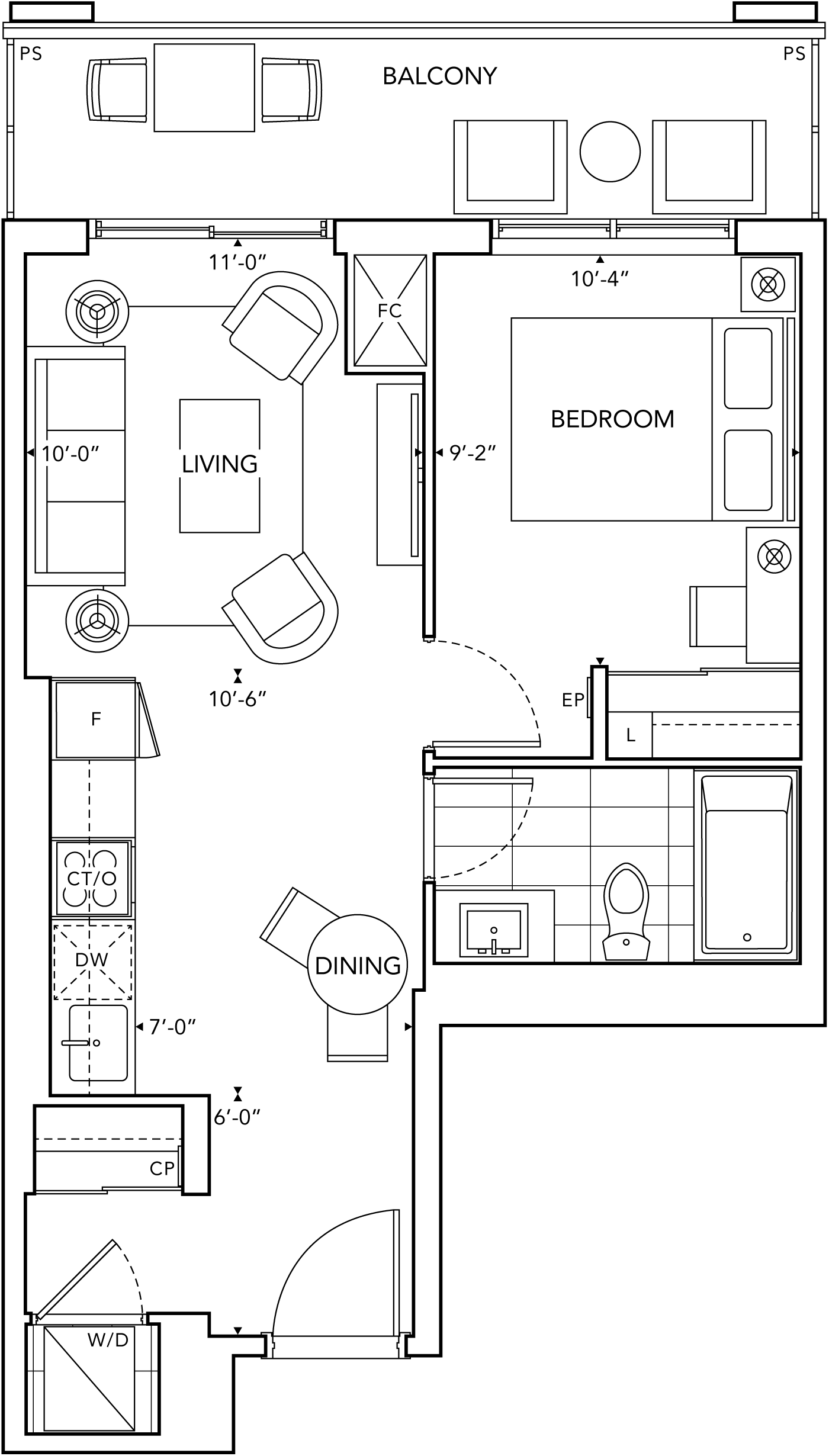  6080 Yonge 1D Floorplan