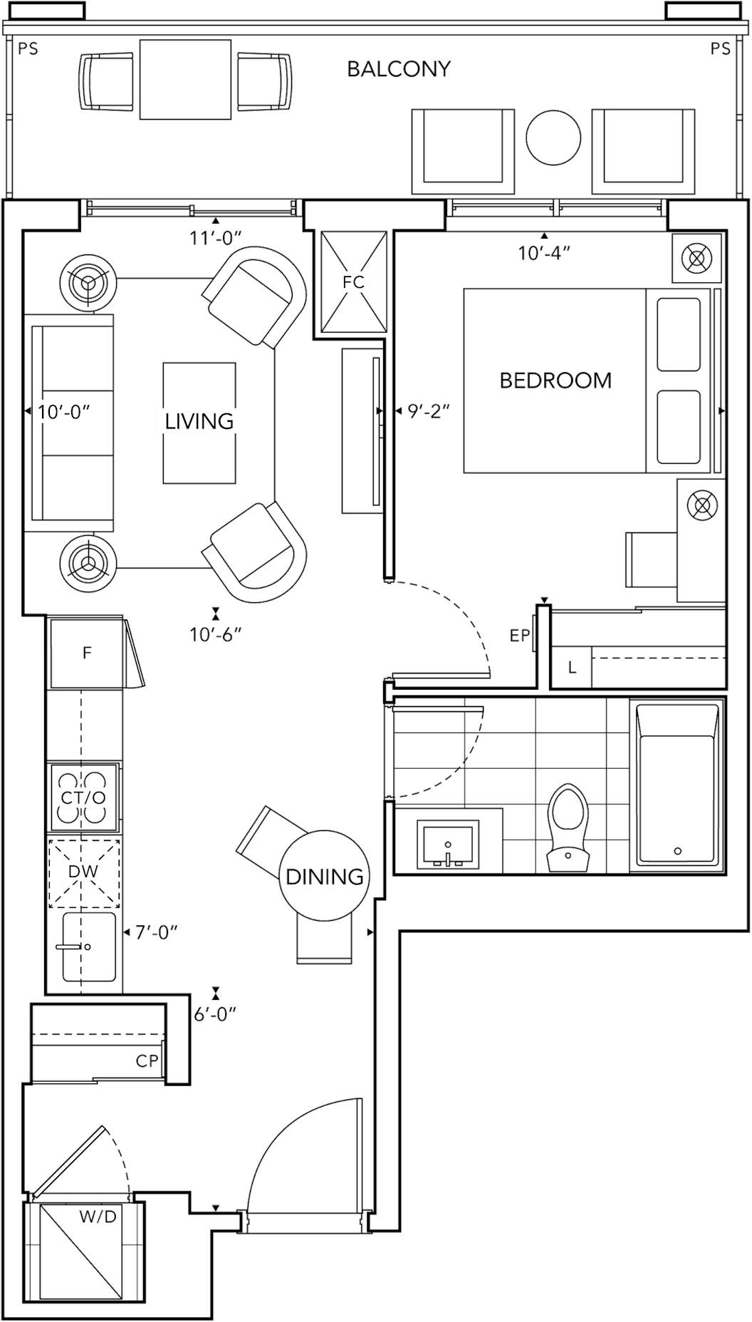 6080 Yonge 1D Floorplan