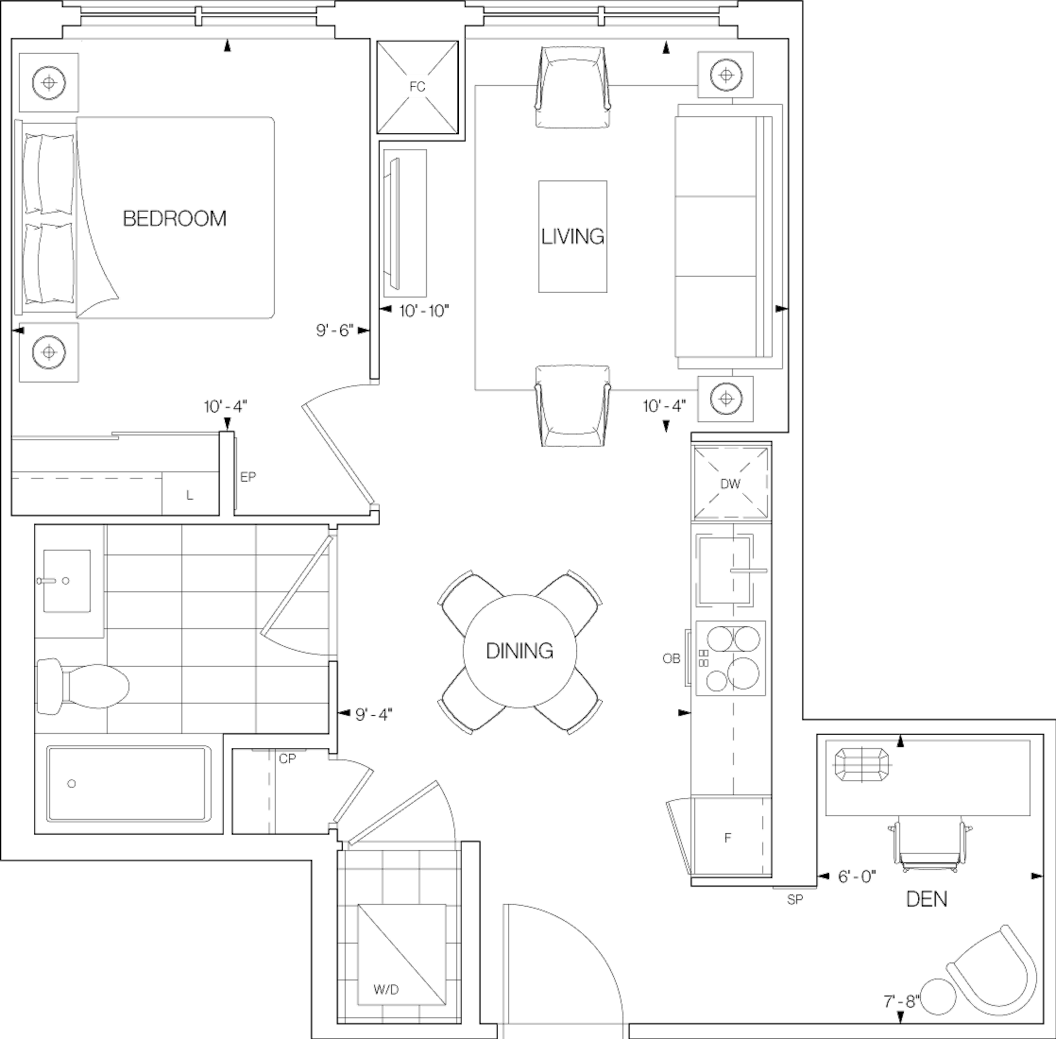 Westerly Suite 1602 Floorplan