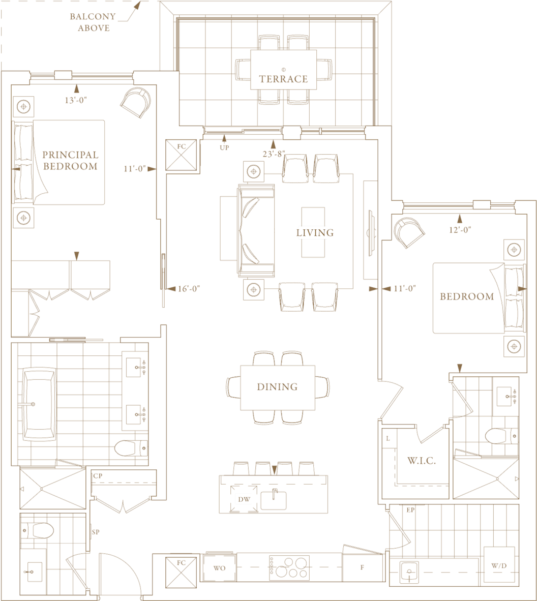 Royal Bayview Suite 121 Floorplan