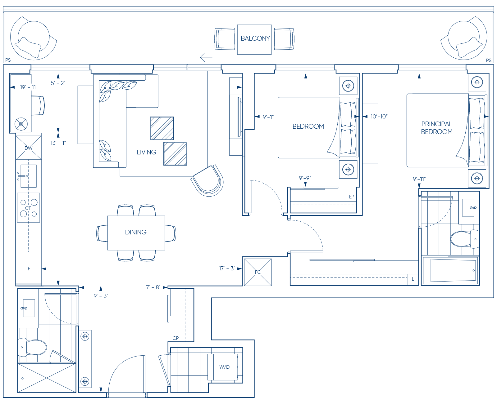 Harbourwalk 2K Floorplan