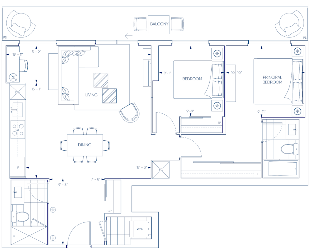 Harbourwalk 2K Floorplan
