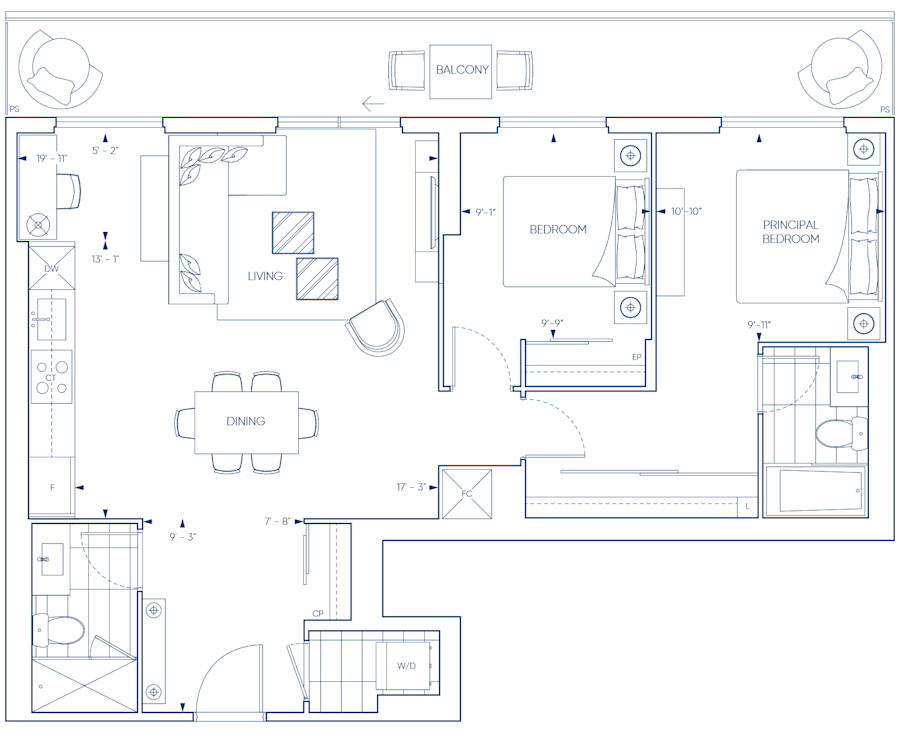 Harbourwalk 2K Floorplan