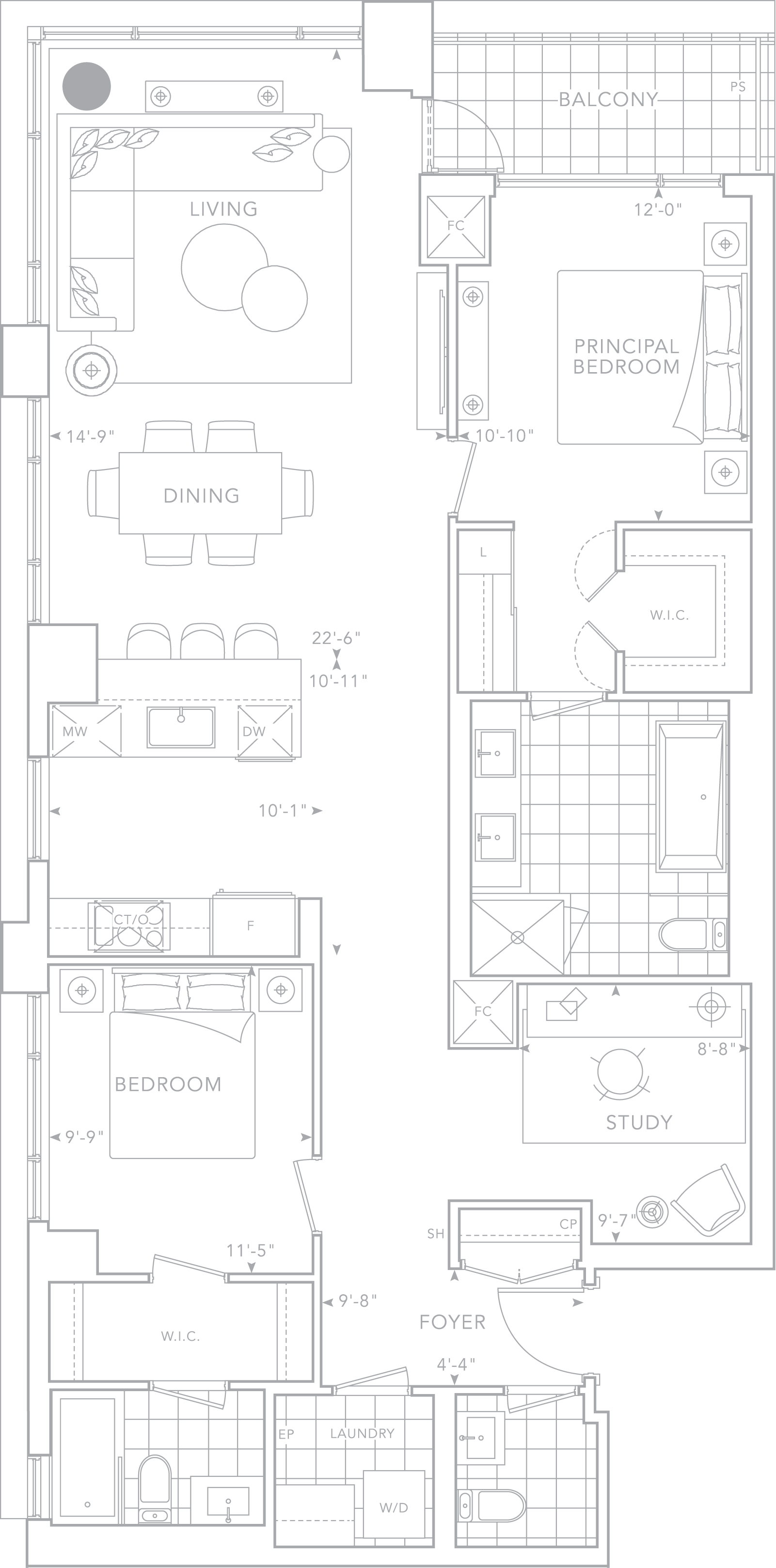 The Well Signature Suite 402 Floorplan
