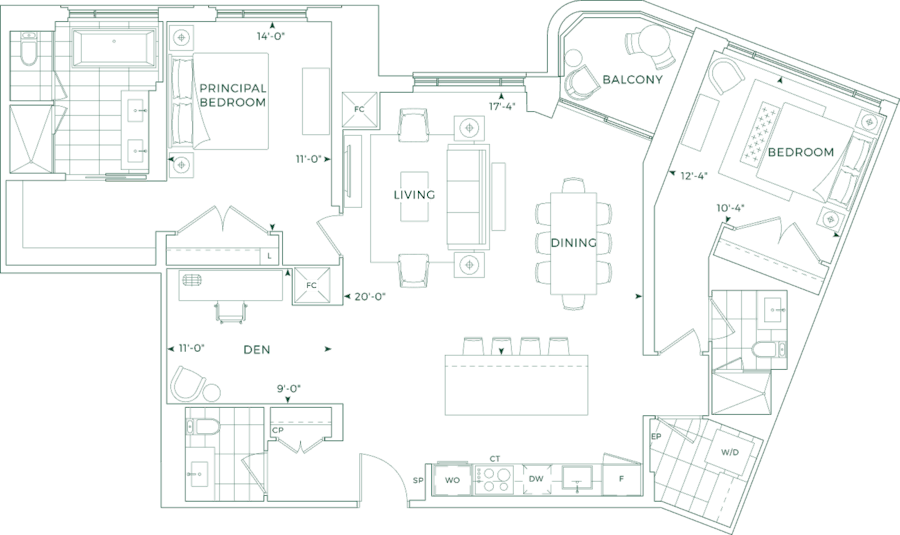Edenbridge Suite 307 Floorplan