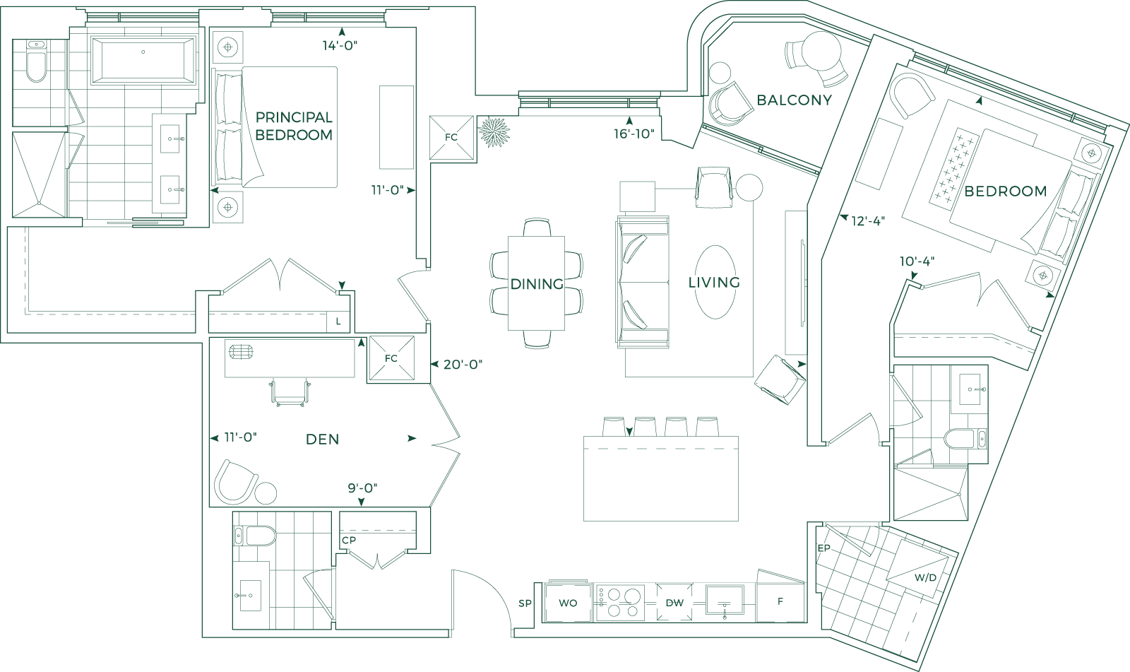 Edenbridge Suite 307 Floorplan