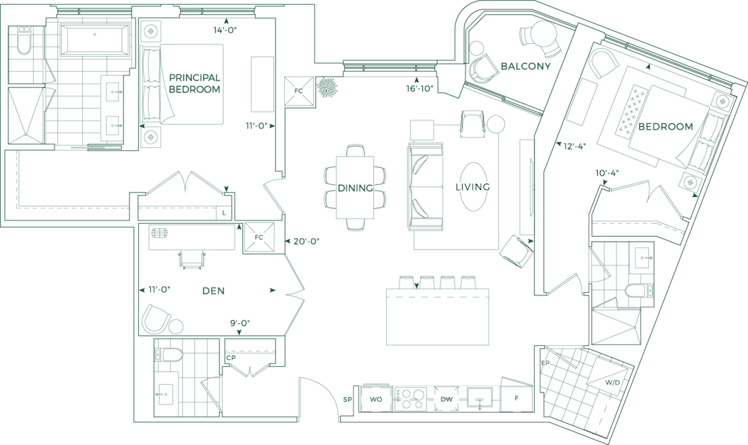 Edenbridge Suite 307 Floorplan