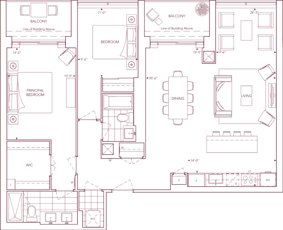 Chateau Suite 101 Floorplan