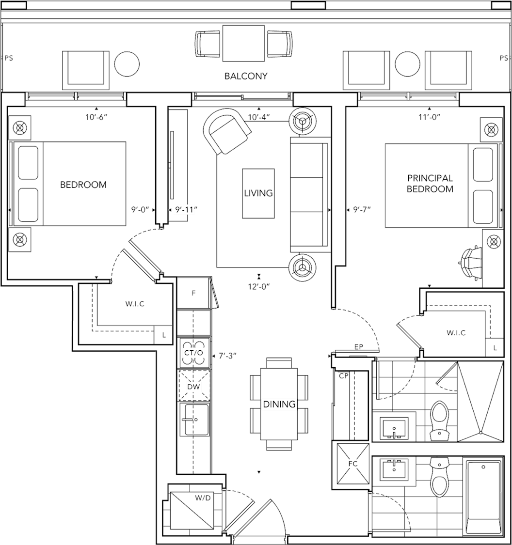 6080 Yonge 2E Floorplan