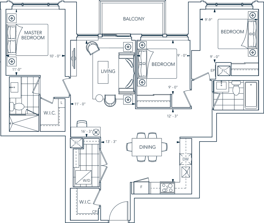 Evermore > Floorplan > 3B