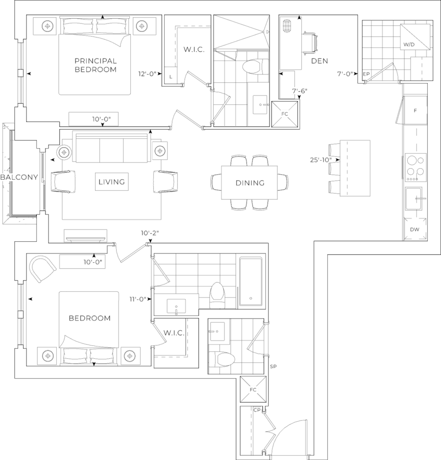 Edenbridge 2HH+D Floorplan