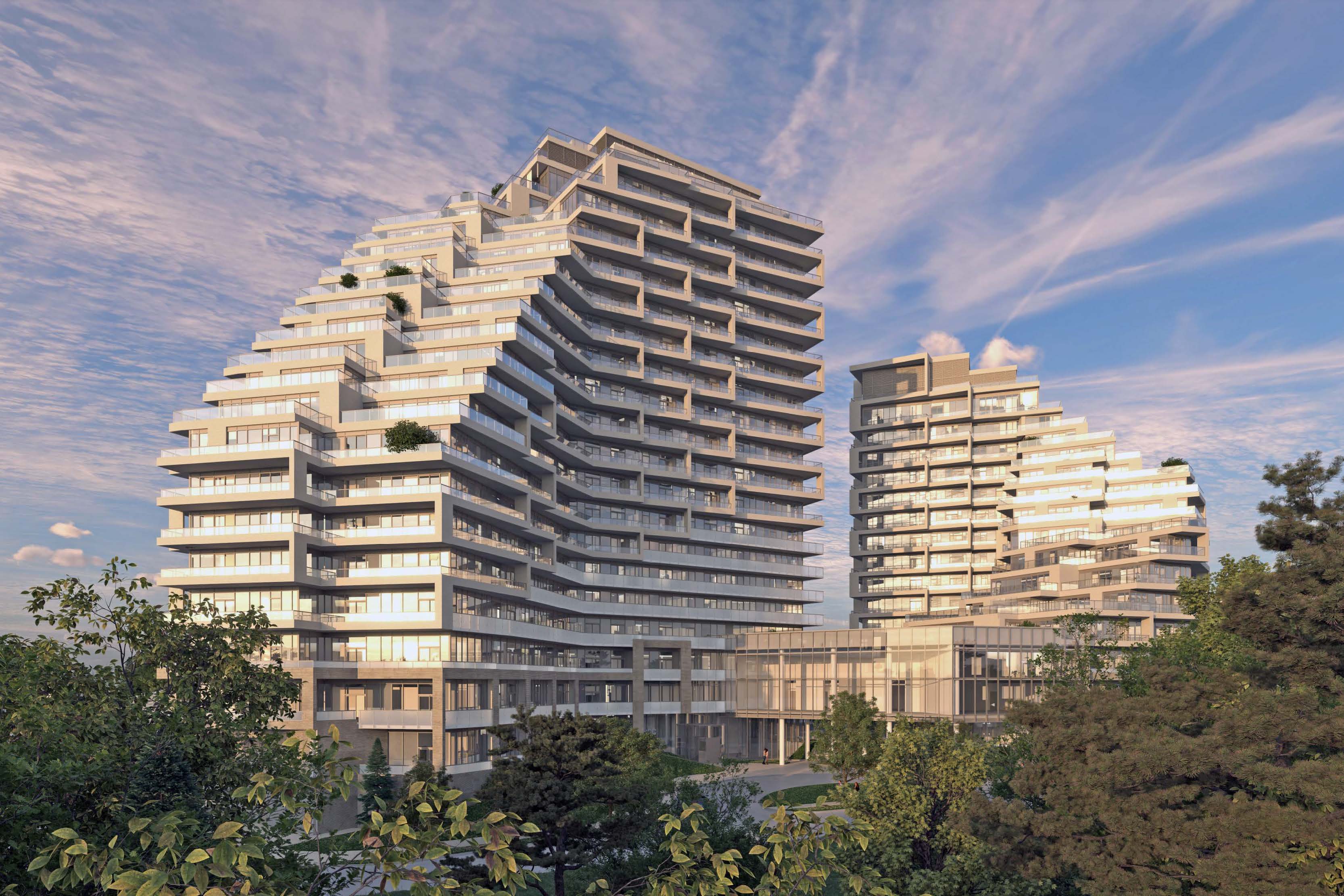 Aerial South West View of Proposed Building at 8905 Bathurst Street