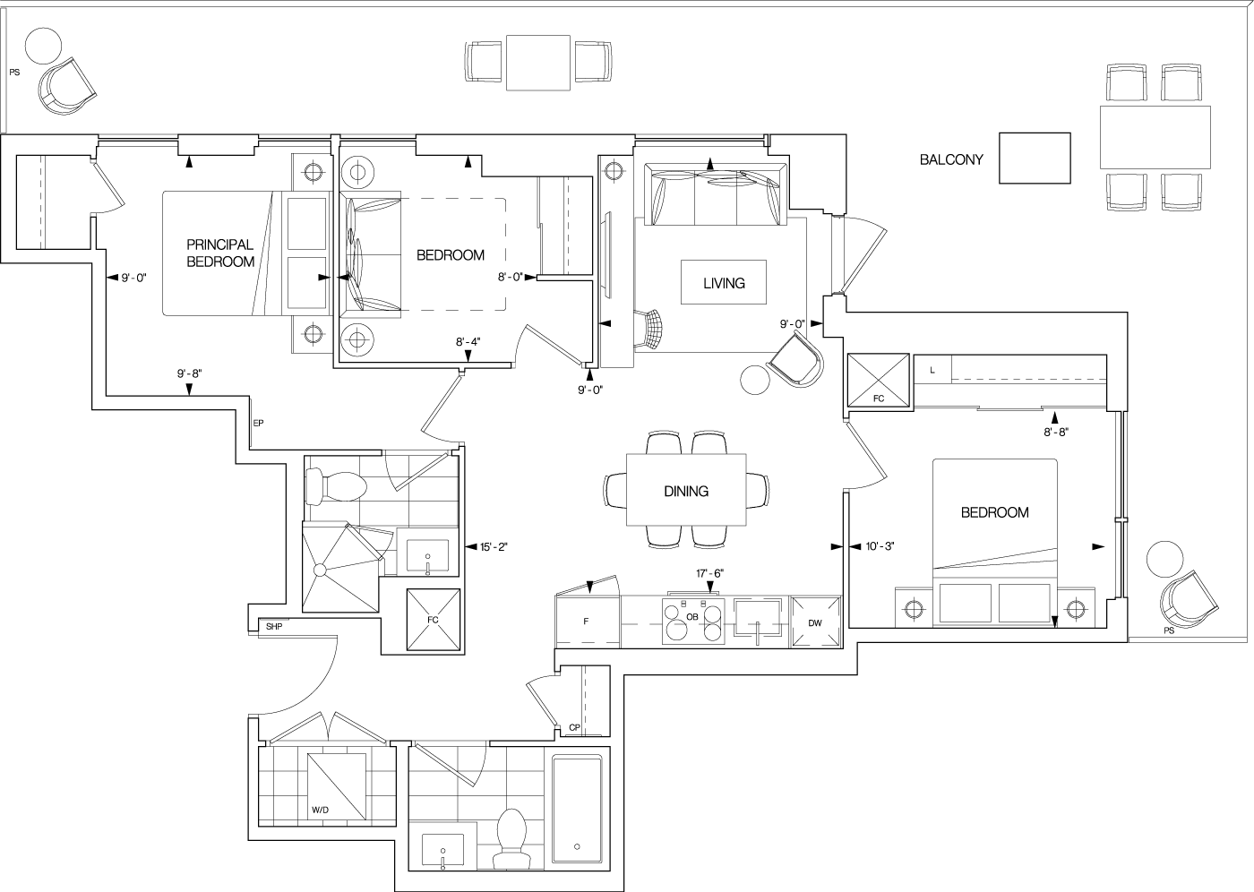 Westerly 2 Suite 413 Floorplan