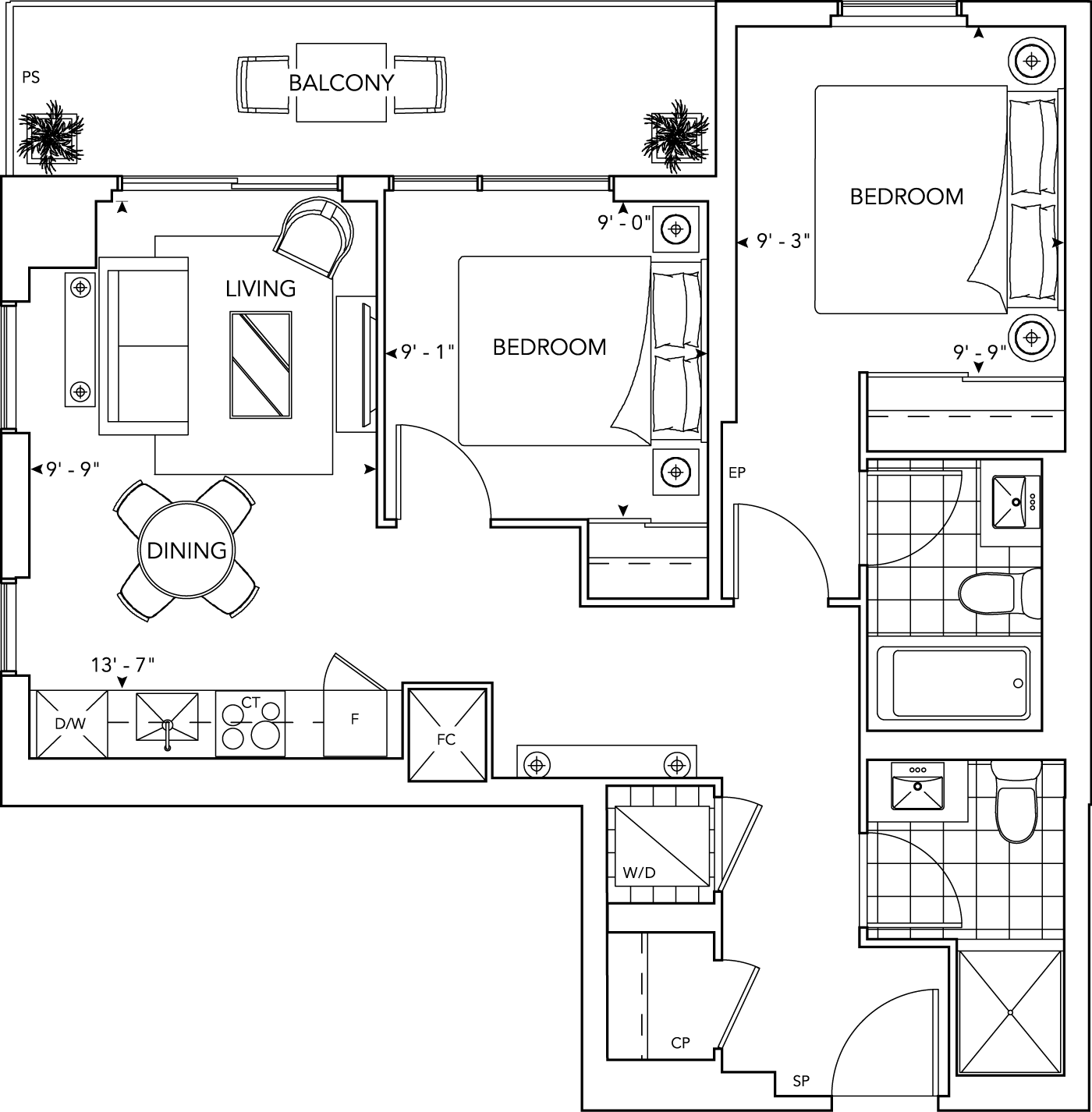 MRKT Suite 1213 Floorplan