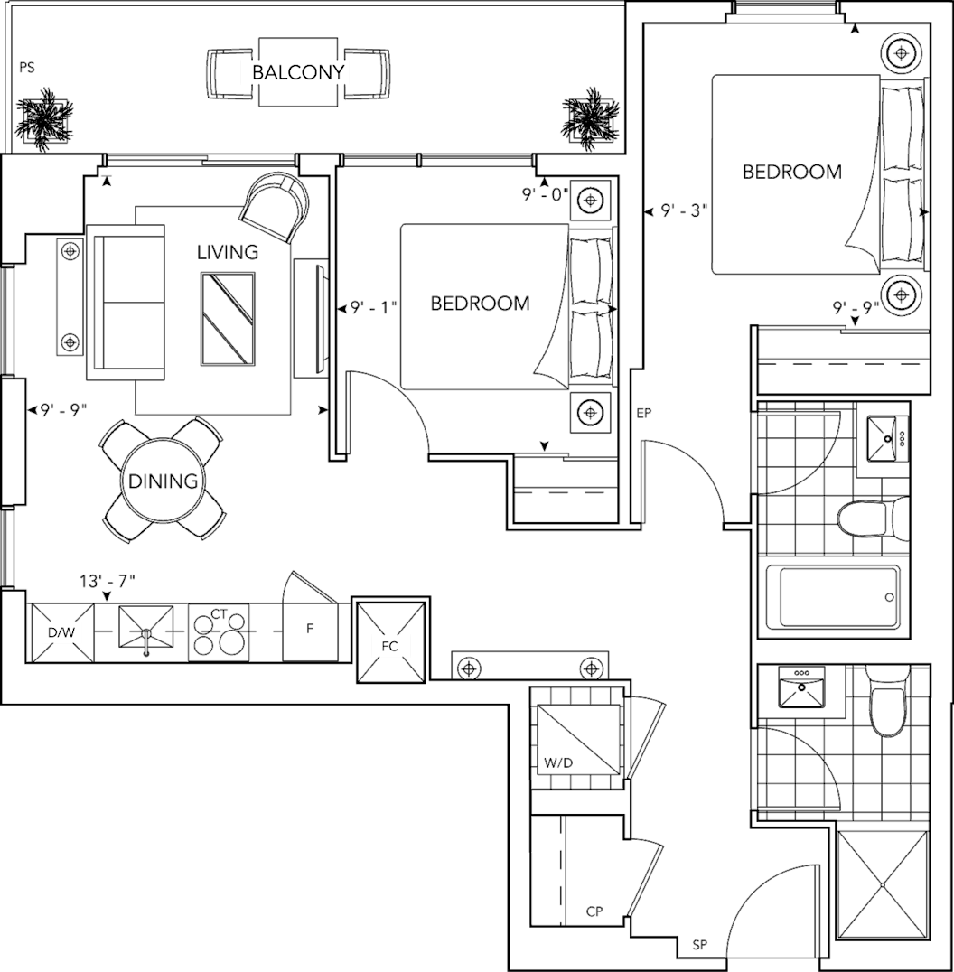 MRKT Suite 1213 Floorplan
