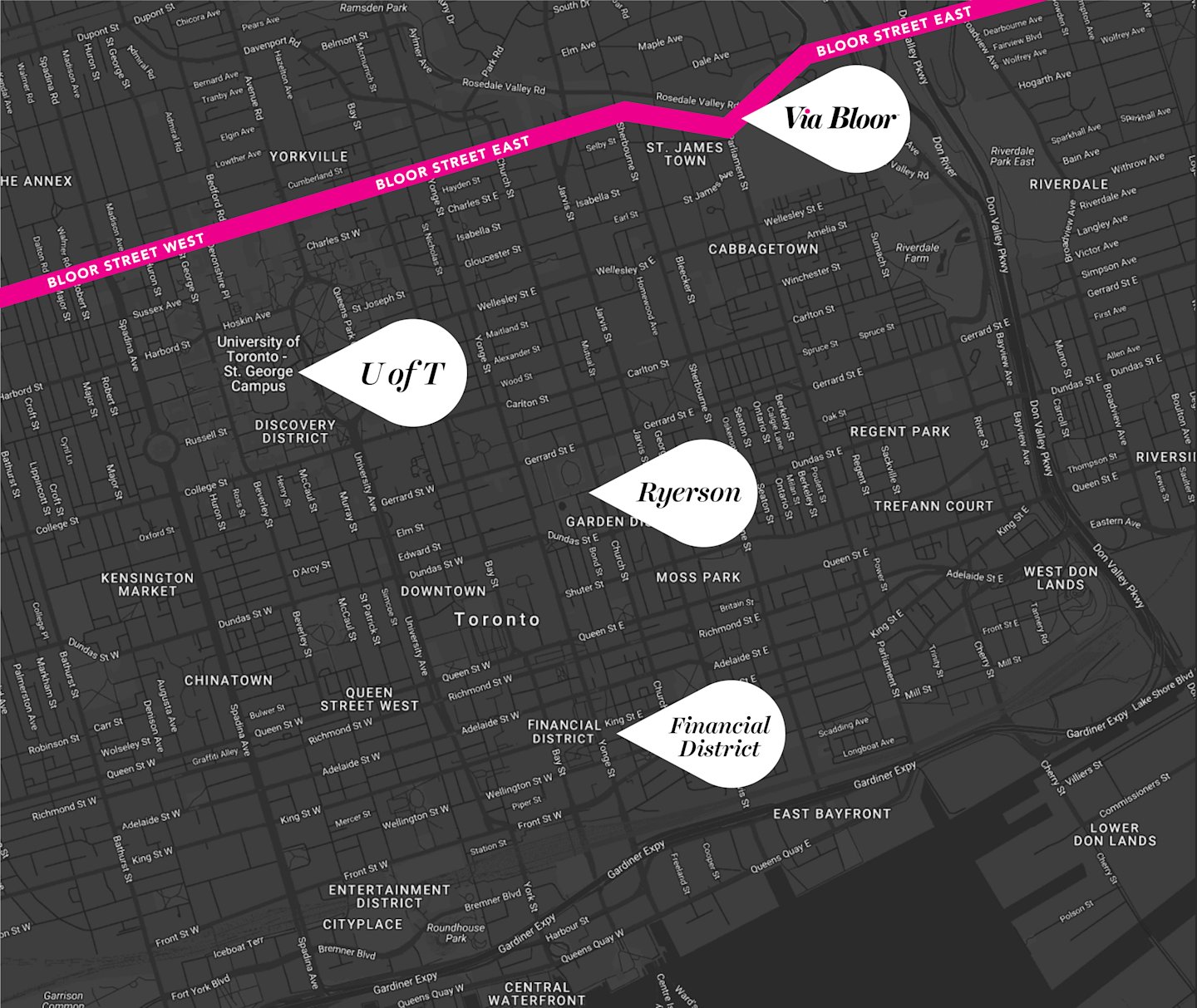 Via Bloor Neighbourhood Map