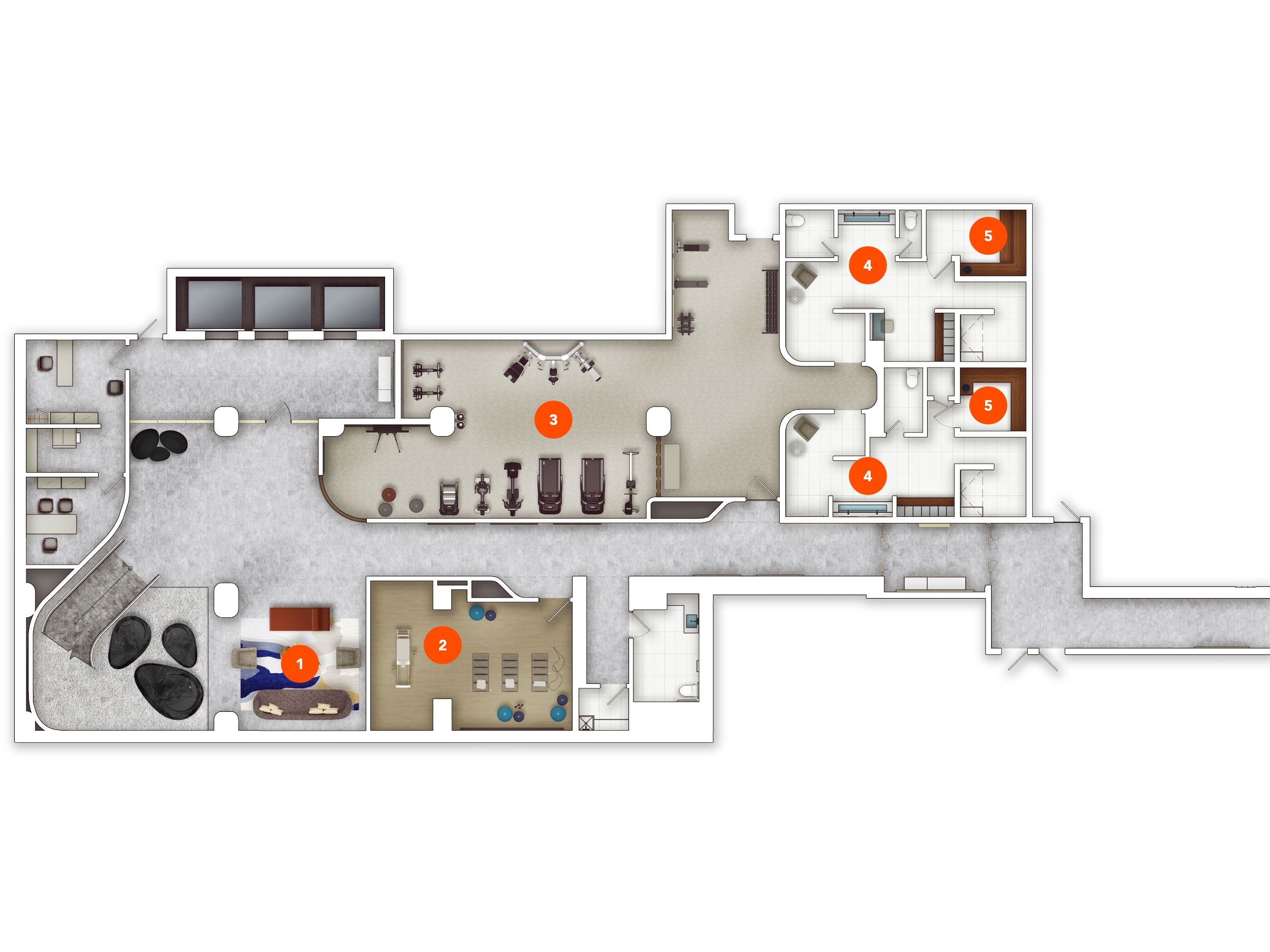 Lower Floor Amenity Plan