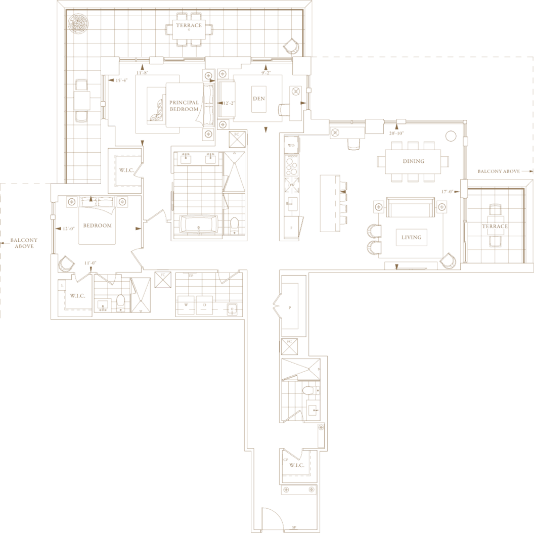 Royal Bayview 418 Floorplan