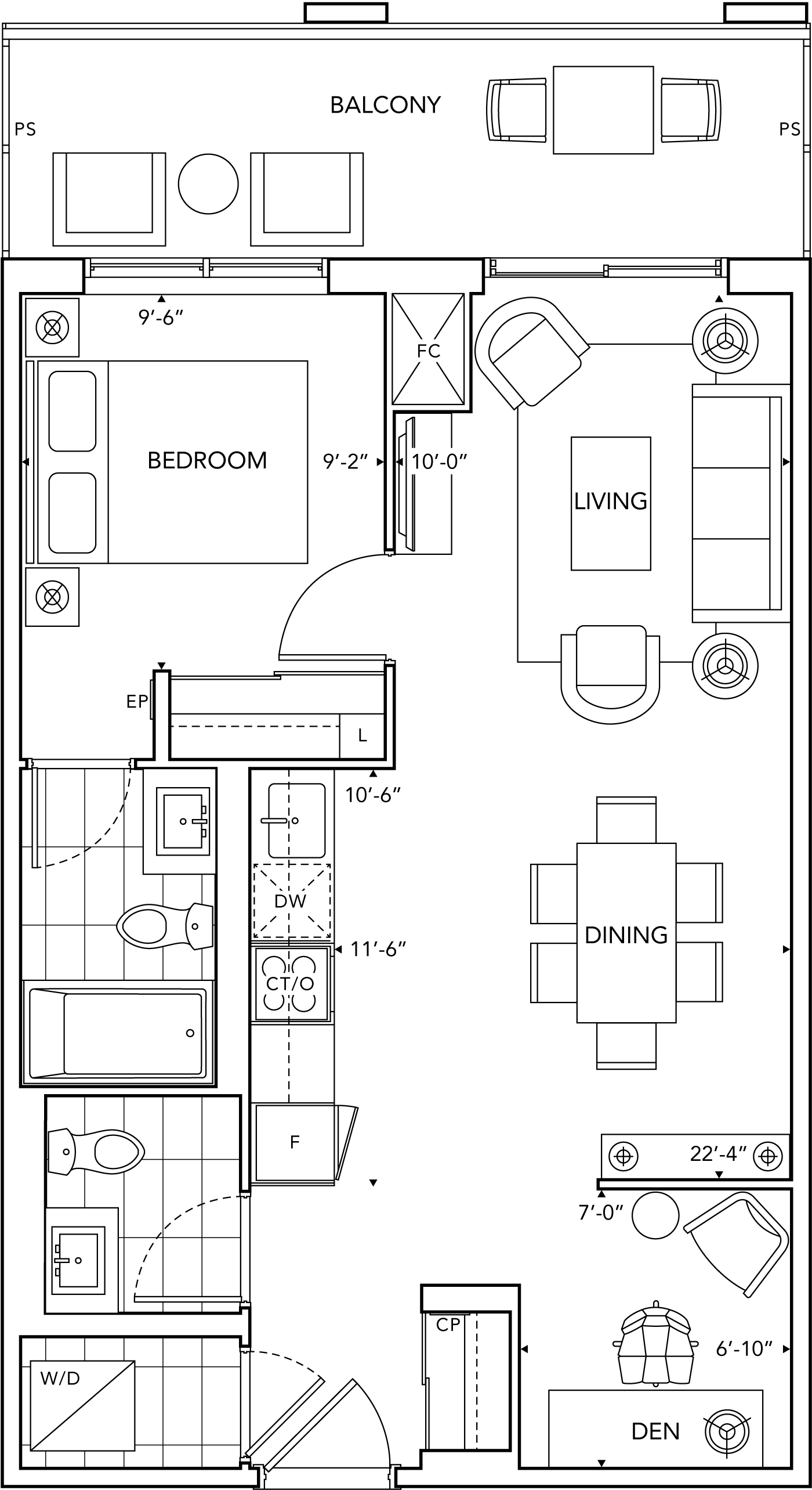  6080 Yonge 1S+D Floorplan