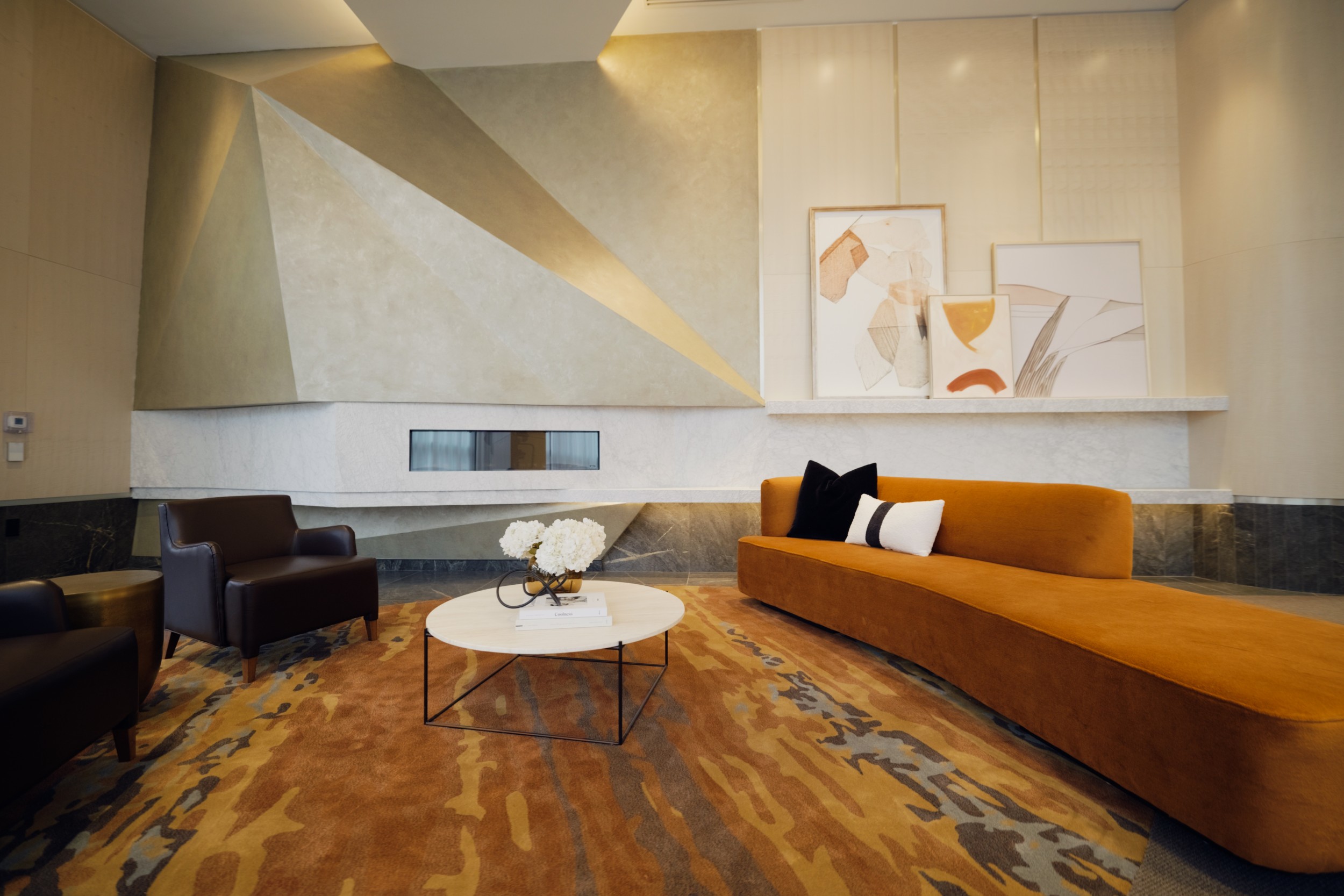 The Dupont Amenity Lobby Fireplace