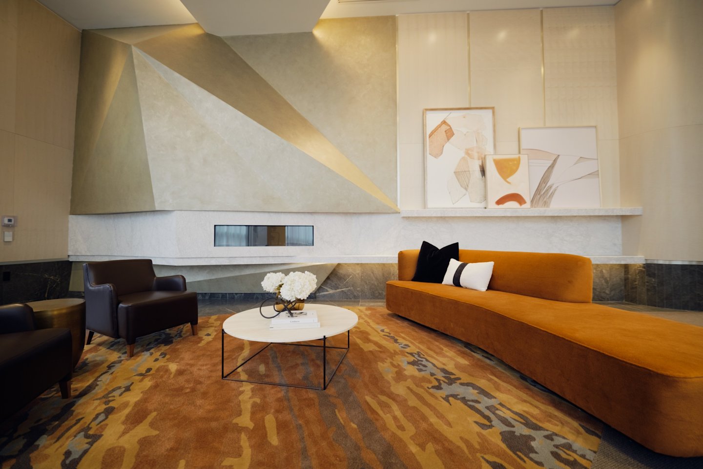 The Dupont Amenity Lobby Fireplace