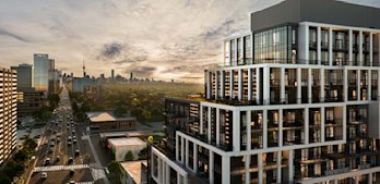 Aerial rendering view of 6080 Yonge St. condos coming to North York