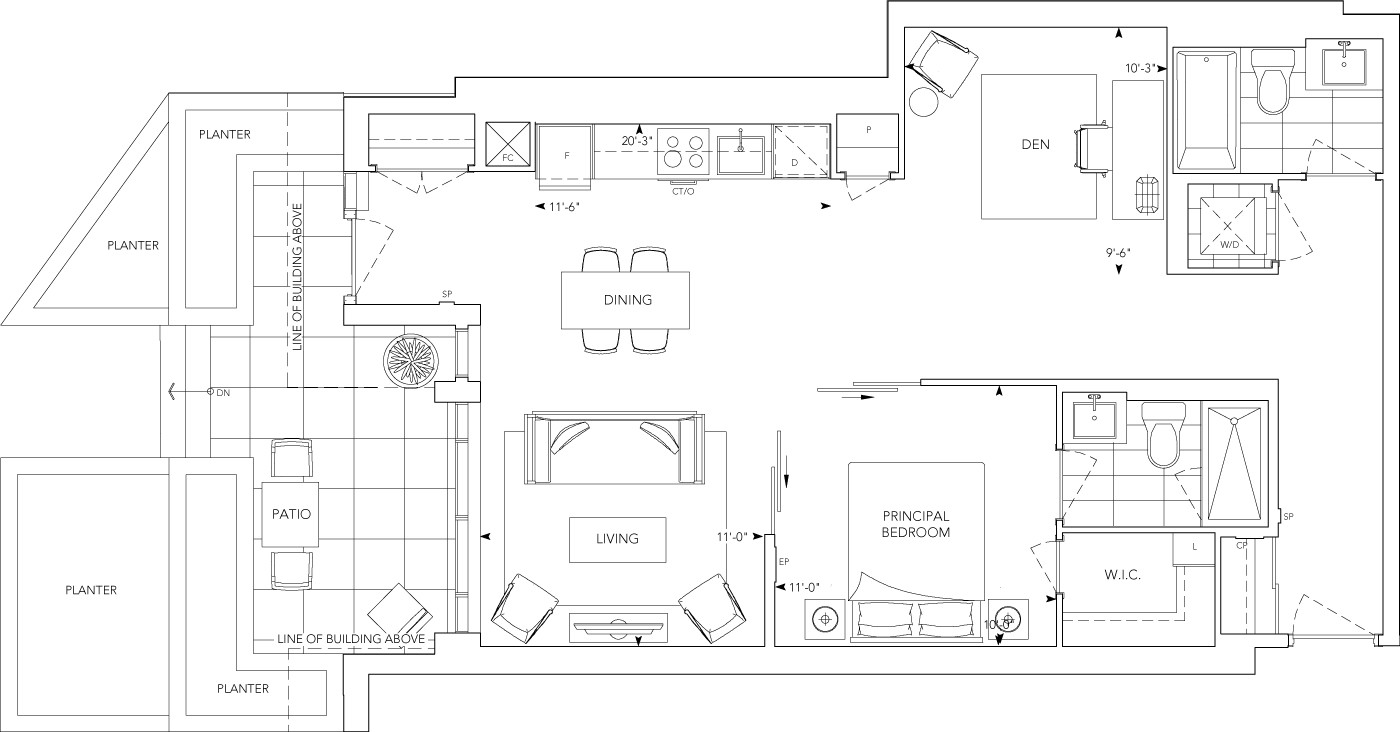 Auberge Suite 207 Floorplan