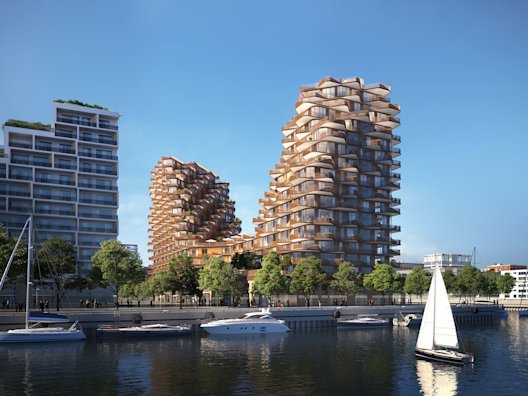 View of Aqualuna from the lake