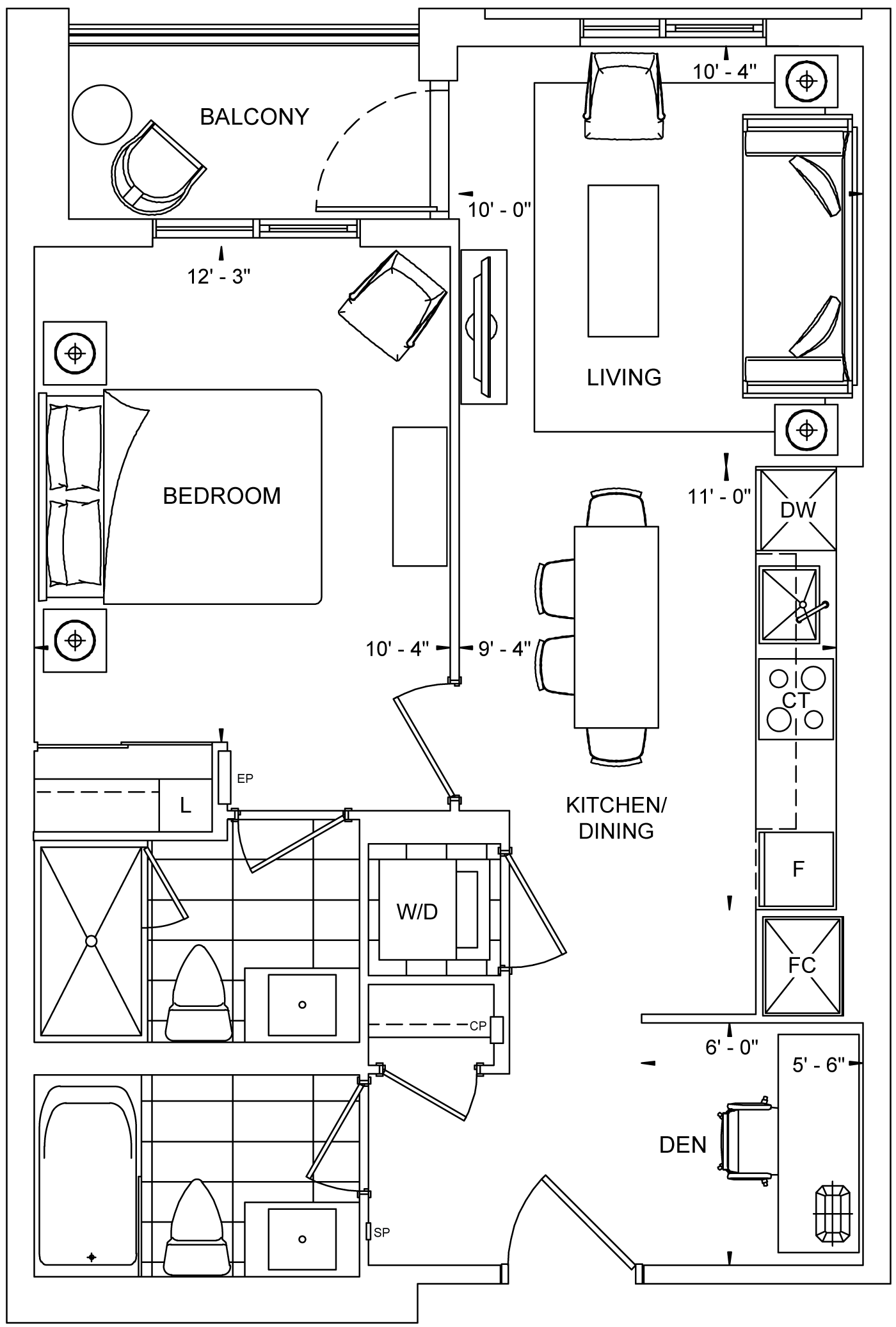 The Dupont Suite PH18 Floorplan