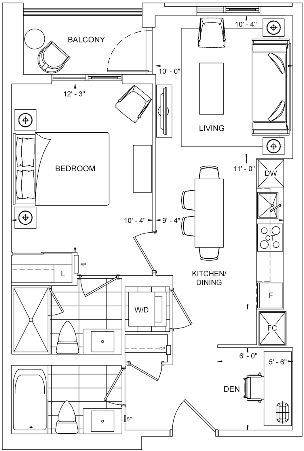The Dupont Suite PH18 Floorplan