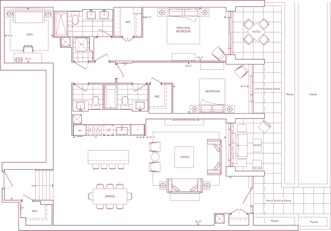 Chateau Suite PL01 Floorplan