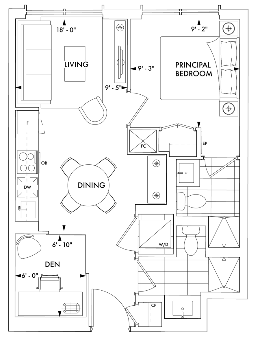 Queen Church > Floorplan > 1G+D