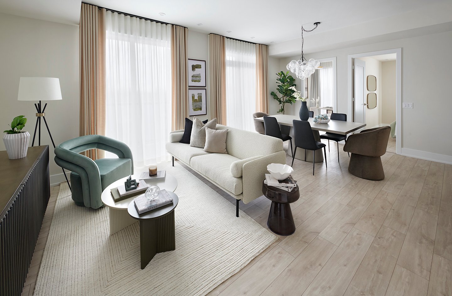 The Dupont Suite 329 Living and Dining Room