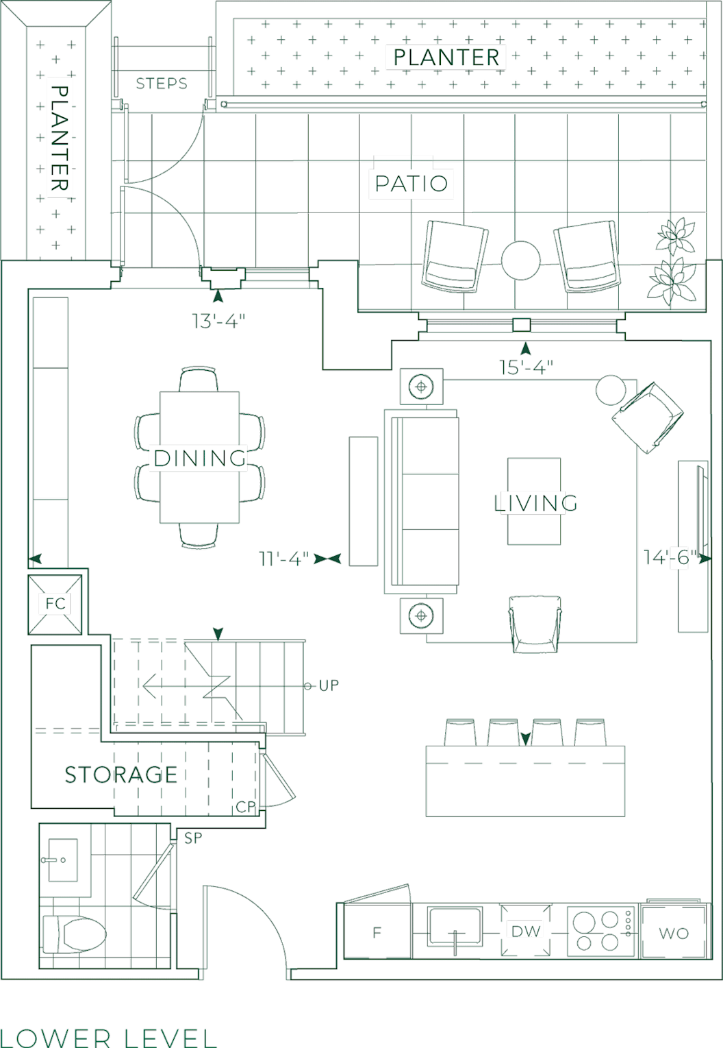 Edenbridge Suite 118 Lower Level Floorplan