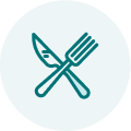 Fork and knife icon