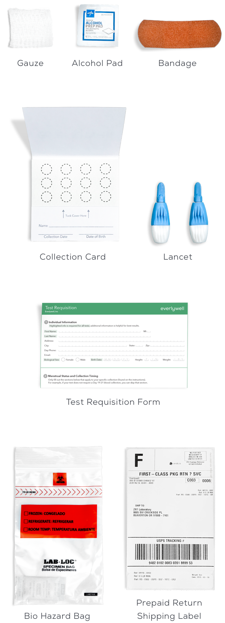 What's In The Box - Finger Prick Test and Lab Form, Mobile