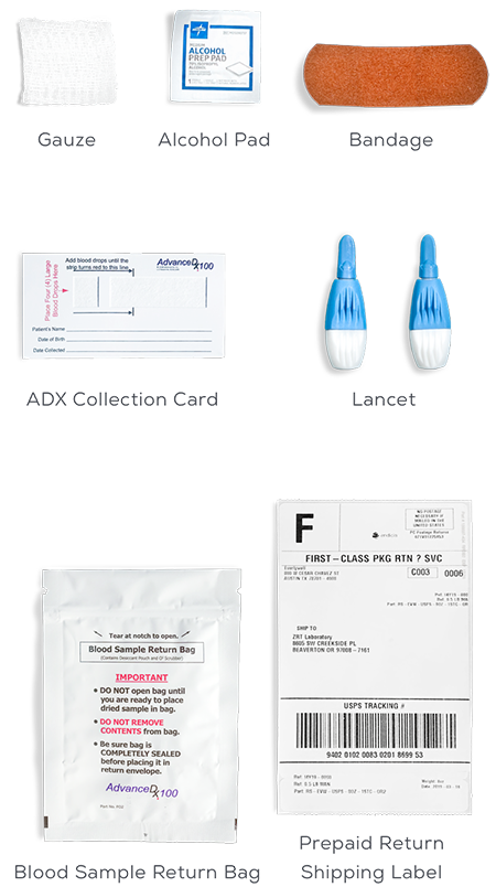 What's In The Box - ADX Blood Test, Mobile for Vitamin D, B Vitamin, Folic Acid, Heart Health, Cholesterol, Vitamin D and Inflammation