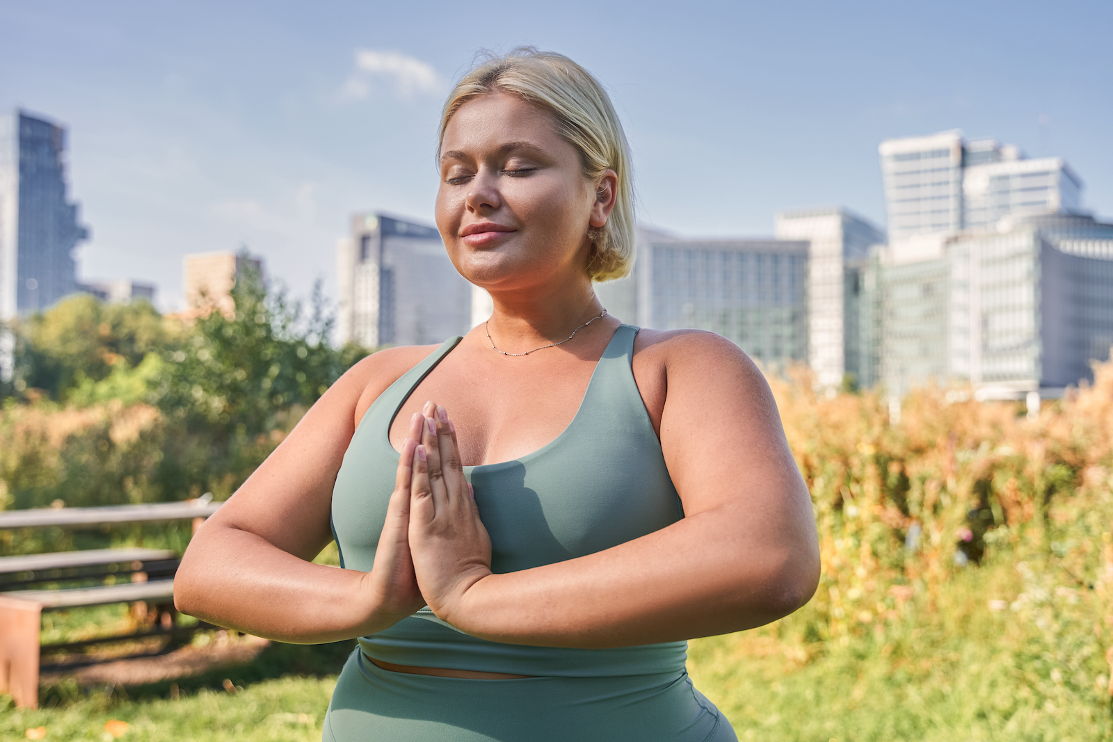young woman doing yoga for weight loss