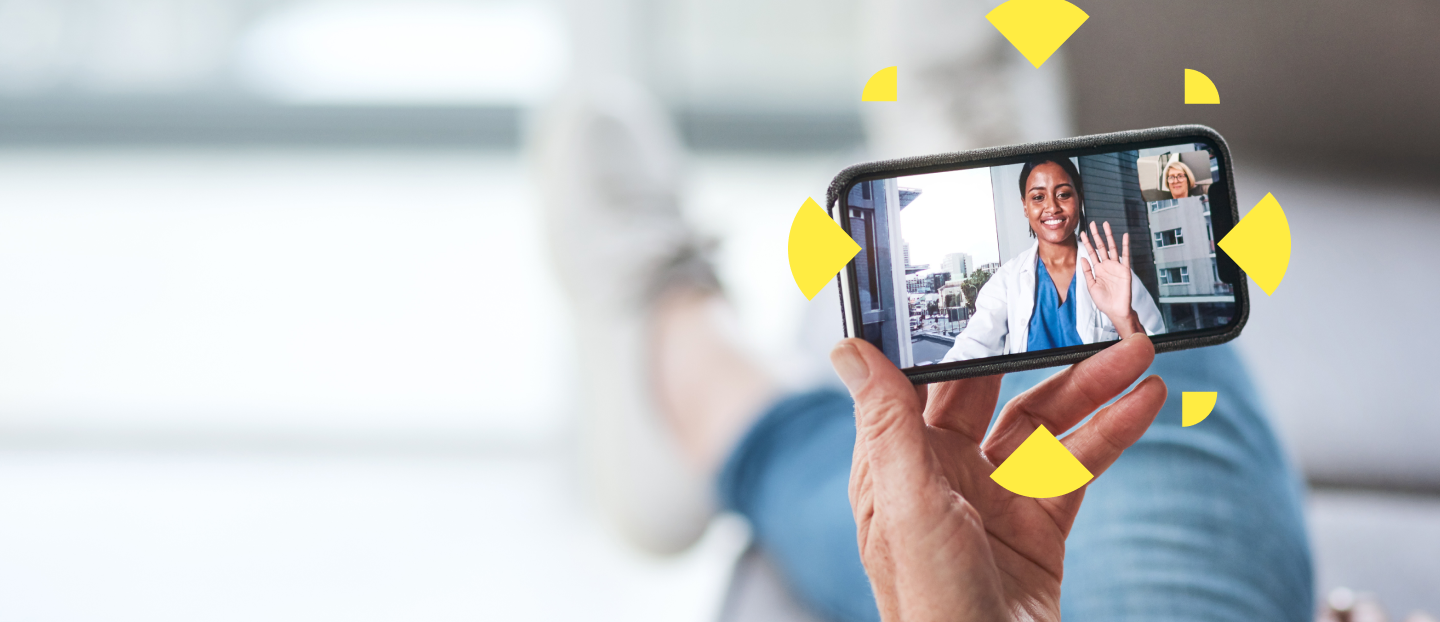 Woman having a telehealth consultation