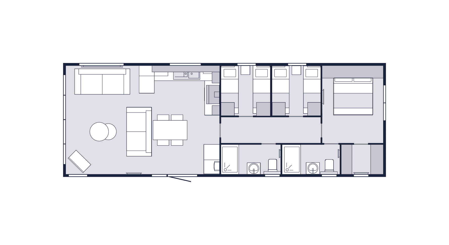 caravan's floorplan